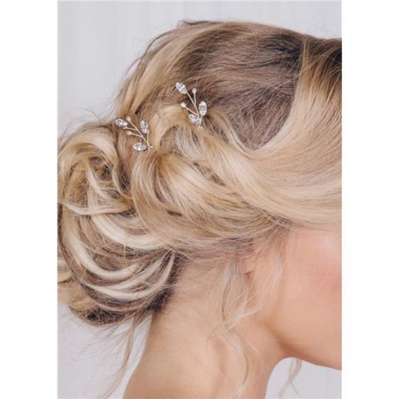 fxmimior 3 PCS Bridal Women Vintage Wedding Party Hair Pins Crystal main image 6